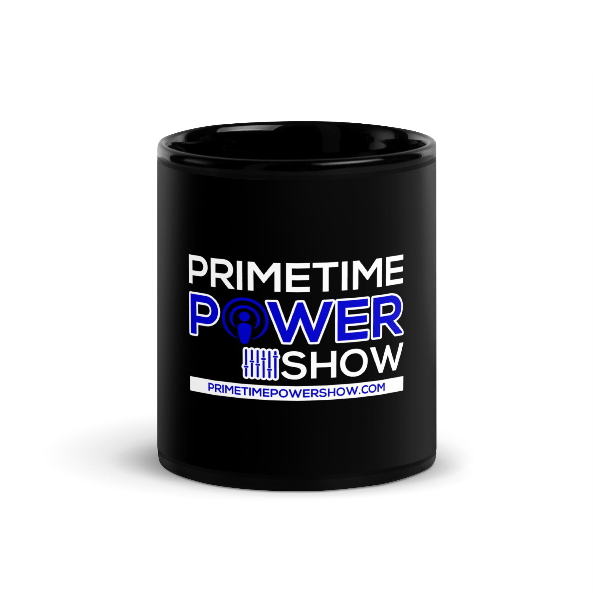 Primetime Power Show - Black Glossy Mug - Image 3